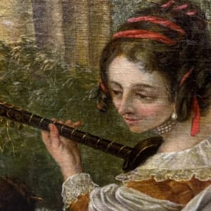 Charles-André van Loo (French, 1705-1765) Huge Early Dutch Italianate ‘Oil Painting Of the Court” "The Spanish Concert" by Charles-Andre’ van Loo 