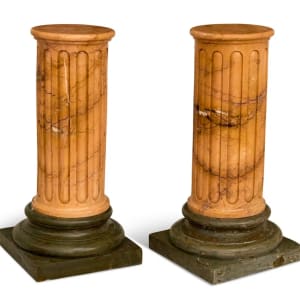PAIR OF NEOCLASSICAL-STYLE MARBLE PEDESTALS Unit A 