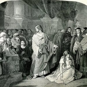 “He Who is Without Sin” by Edward Henry Corbould