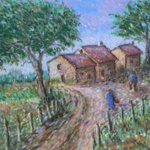 French Landscape with Cottager "Le Tour" by Paul-Emile Pissarro, Image 10.