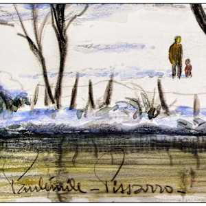 “Winter Walk” by Paul-Emile Pissarro 