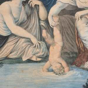 “ Thetis plunging Achilles into the waters of the Styx “ 