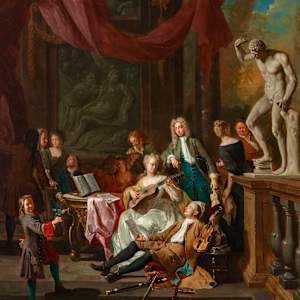 “ A Musical Assembly” by Pieter Angellis (Flemish, 1685-1734) 