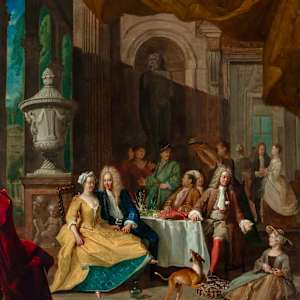 “ Gentlemen at table“ by Pieter Angellis (Flemish, 1685-1734) 
