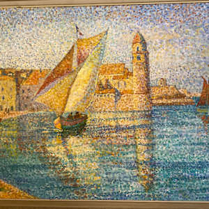 “Le port de Collioure” by Yvonne Canu French 1921-2007 