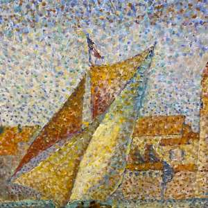 “Le port de Collioure” by Yvonne Canu French 1921-2007 