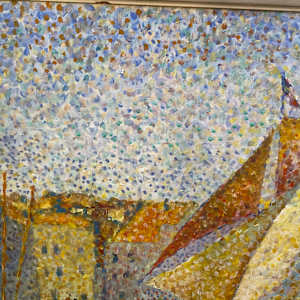 “Le port de Collioure” by Yvonne Canu French 1921-2007 