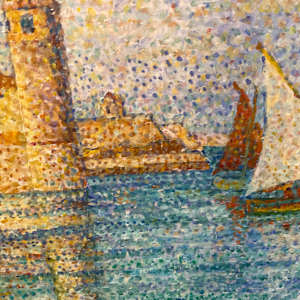 “Le port de Collioure” by Yvonne Canu French 1921-2007 