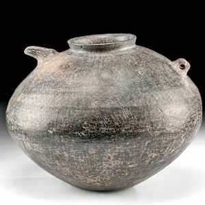 Huge Ancient Meshkinshar Blackware Spouted Vessel 