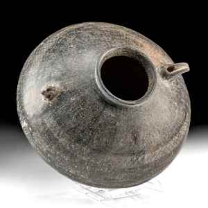 Huge Ancient Meshkinshar Blackware Spouted Vessel 