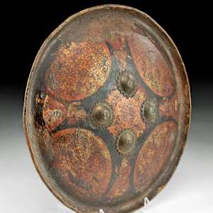 18th C. Indo-Persian Leather Dhal Shield 
