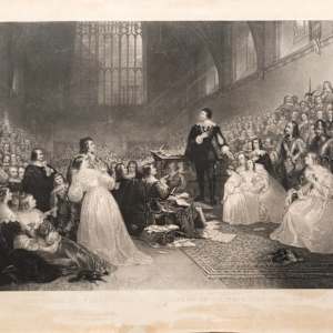 "Trial of King Charles 1st, in Westminster Hall 1649", by William Henry Fisk (British, 1796-1872), Charles Edward Wagstaff (British, 1808-1850) Engraver