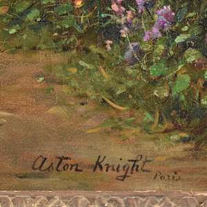 "A Cottage by the River at Sunset," by LOUIS ASTON KNIGHT (American 1873-1948), Image 11.