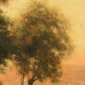 "A Cottage by the River at Sunset," by LOUIS ASTON KNIGHT (American 1873-1948), Image 16.