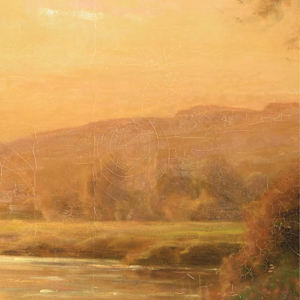 "A Cottage by the River at Sunset," by LOUIS ASTON KNIGHT (American 1873-1948), Image 15.