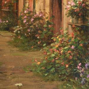 "A Cottage by the River at Sunset," by LOUIS ASTON KNIGHT (American 1873-1948), Image 14.