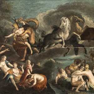 “Neptune Abducting Flora” by Louis de Boullogne Atribuited