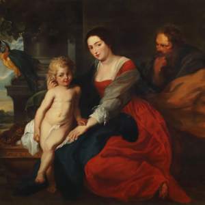 "Madonna de la Paraquette" by Charles Francois Felu, Belgian, 1830-1900