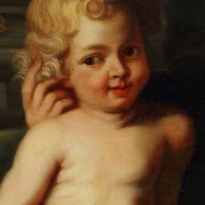 "Madonna de la Paraquette" by Charles Francois Felu, Belgian, 1830-1900 