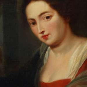 "Madonna de la Paraquette" by Charles Francois Felu, Belgian, 1830-1900 