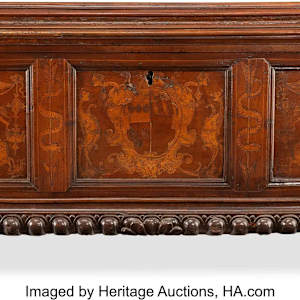 18th Century Large Carved and In laid Wood Cassini 