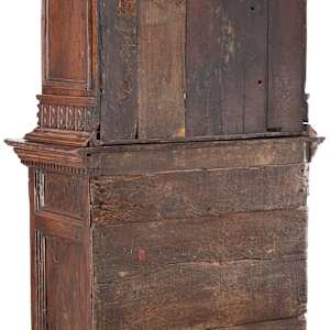 18th Century Italian Baroque Carved Walnut Two Tier Cabinet 