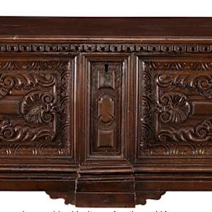 An Italian carved walnut Cassone 18th century 