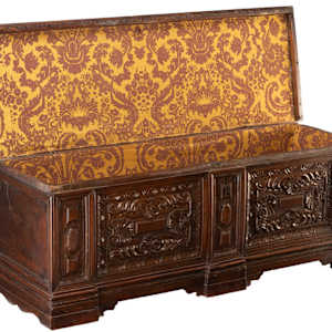 An Italian carved walnut Cassone 18th century 