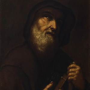 Head of a Capuchin Friar by Francisco De Zurbaran 1508-1662