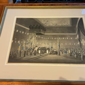 "Funeral Ceremony of Admiral Lord Nelson St Paul's Cathedral" Hand Colored Engravings by C.A. Pugin, F.C. Lewis (Engraver) 