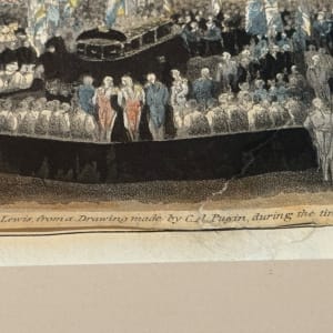 "Funeral Ceremony of Admiral Lord Nelson St Paul's Cathedral" Hand Colored Engravings by C.A. Pugin, F.C. Lewis (Engraver) 