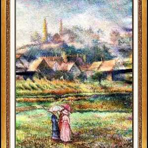 “La Promenade Aux Vignes, en Alsace” by Hugues Claude Pissarro