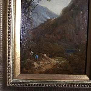 “Travelers along a Roadside in the Mountains” by Thomas Barker of Bath 