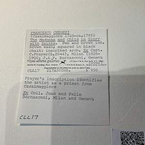 "The Madonna in Glory with Saints" by Francesco Chiozzi (Casalmaggiore 1725-ca. 1785) 