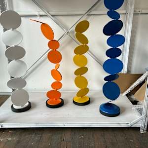 bubble totems. various sizes and colors. by Vivien  Collens 