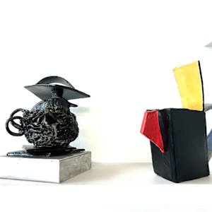 ceramic sculpture. 2024.Angry Teapot Series. (click image to see all) by Vivien  Collens 