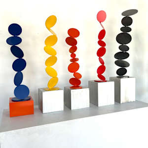 bubble totems. various sizes and colors. by Vivien  Collens 