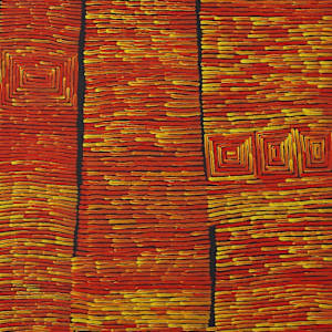 Tingari-Bush Fire Dreaming by Ronnie Tjampitjinpa