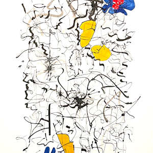 Ink and Primary on Paper #3 by Mo Gerngross