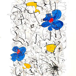 Ink and Primary on Paper #2 by Mo Gerngross