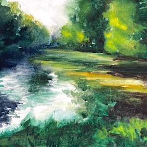 The Trout Pond, River Bradford, Youlgreave by Ian Dugdale