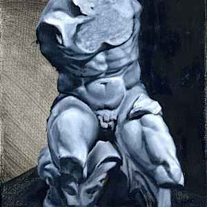 Male Torso Statue by Julia iSABEL