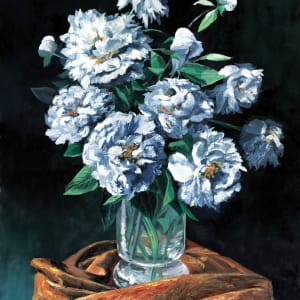Ode to Manet: Peonies at Dusk by Julia iSABEL
