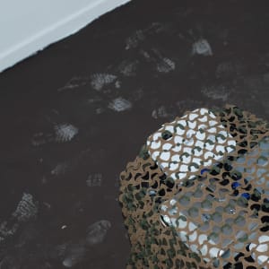 A New Normal by Lenie Caston-Miller  Image: The viewer becomes apart of the experience with their shadow and foot prints.