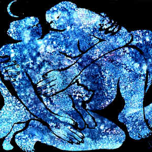 Blue Lovers with Cat by Gerrit Greve