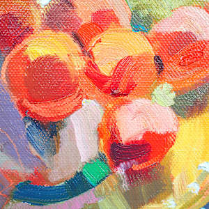 Apricots on a yellow plate by Alena Gastaldi 