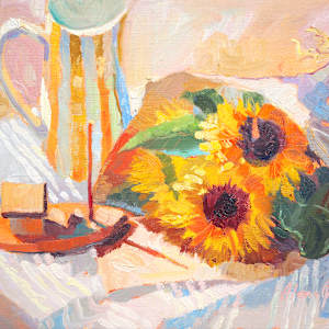 Off to catch the sun, oil on linen, 40x55 cm by Alena Gastaldi