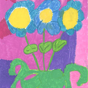 Untitled (blue flowers) by Samantha Giannini