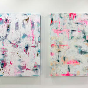 Expansion (Pink) by Ryan Lynch  Image: Diptych with "Elemental (Purple)"