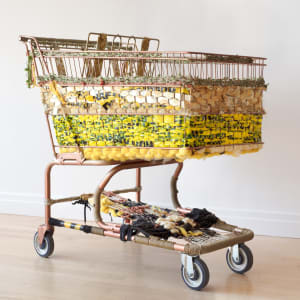 Caution Baggage Cart by Theda Sandiford